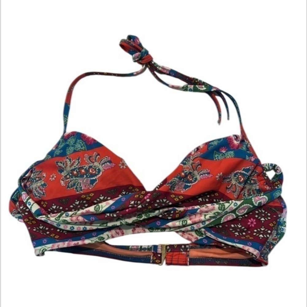 Urban Sea paisley print bikini swim top size large new
